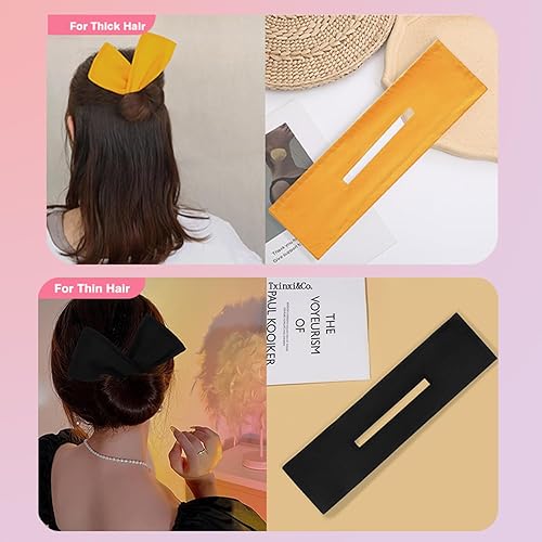 Miniatura 5 de 4 piezas de moños hábiles para hacer cabello, dona, moños, accesorios para el cabello para mujeres, niñas, niños, rizador de pelo francés perezoso