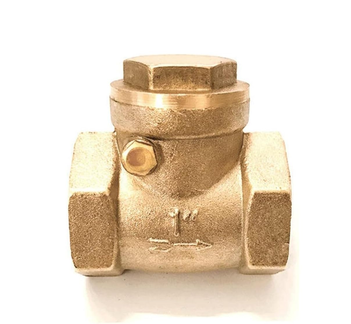 Brass Horizontal Check Valve - 1/2" to 4" Female Thread Valve for Preventing Water Backflow 1pcs(1.25In)
