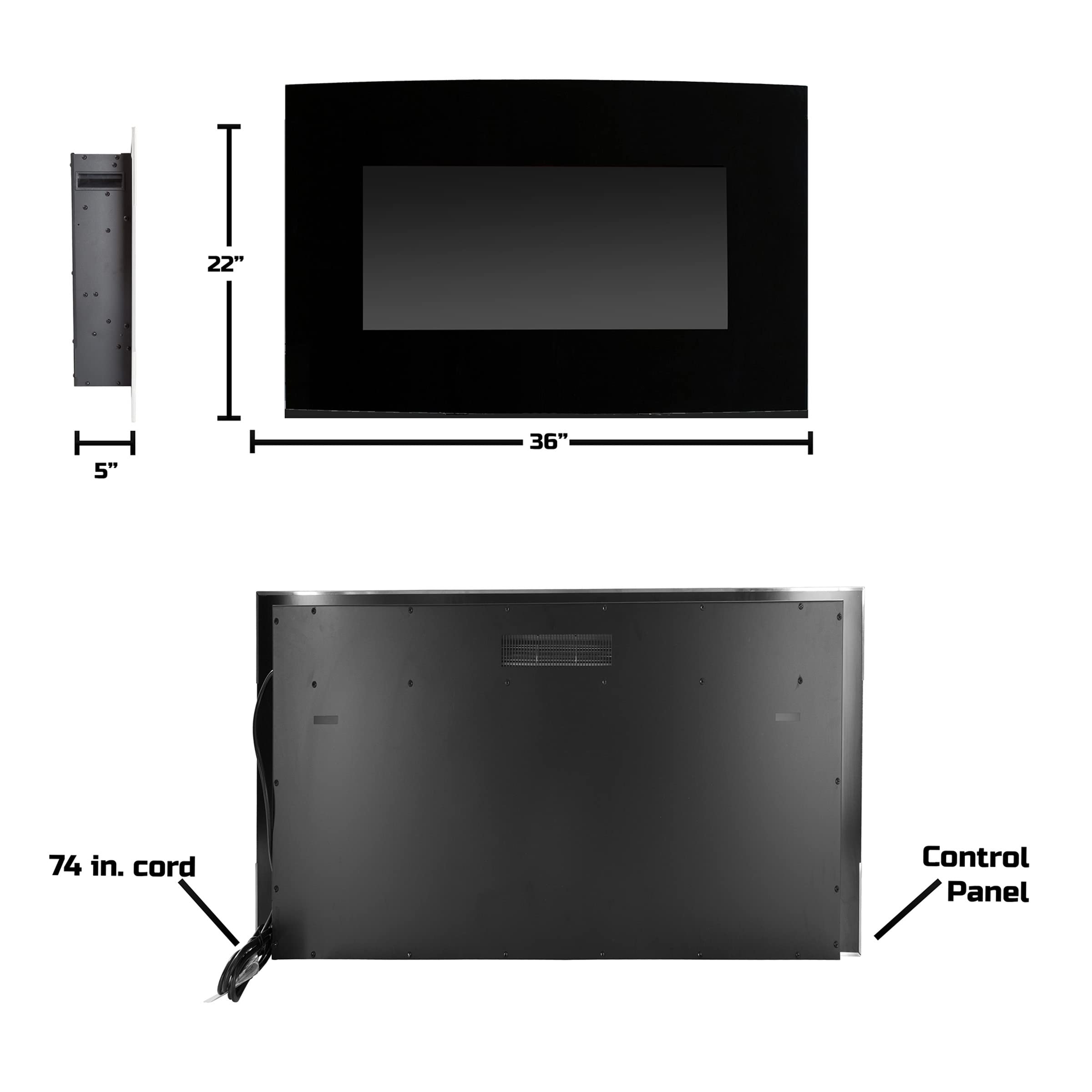 Northwest 80-WSG032 36 Curved Color Changing Fireplace Wall Mount Floor  Stand, Portable Fireplaces - Amazon Canada
