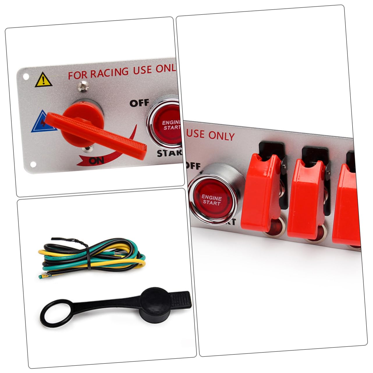 Gatuida Interruptor De Encendido Para Coche Botón De Arranque Del Panel De Motor Para Coche De Carreras Panel De Encendido y Arranque Del Motor