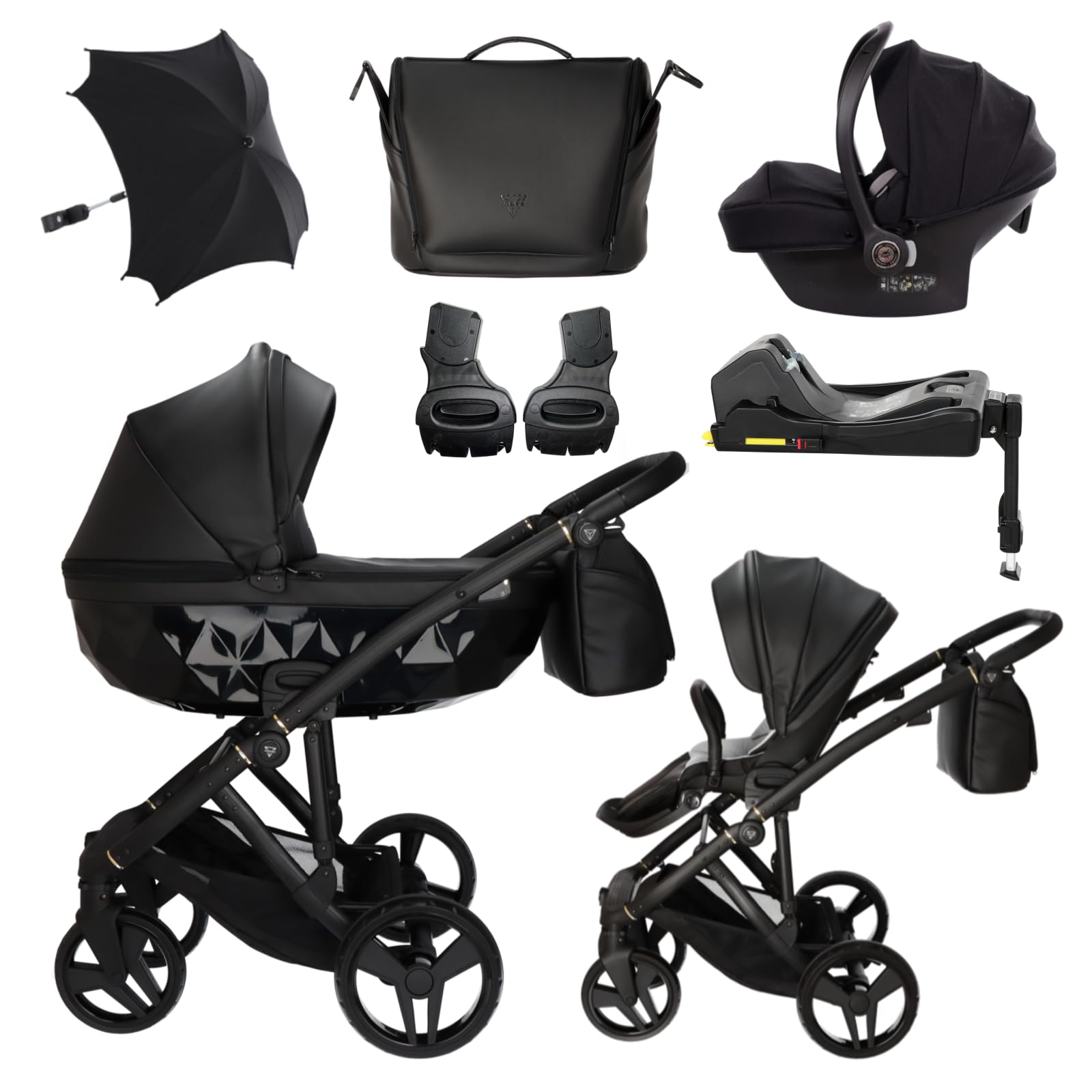 Junama Passeggino TRIO Diamond Classic 03-2in1 3in1 4in1 + ombrellino (4in1 con base ISOFIX)