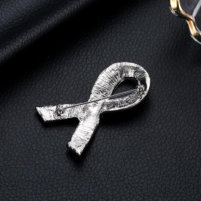 Image of Pink Ribbon Breast Cancer Awareness Brooches Pin, Love Faith Strength Hope Butterfly Brooches Pin, Rhinestone Pink Ribbon Hope Pin Brooch