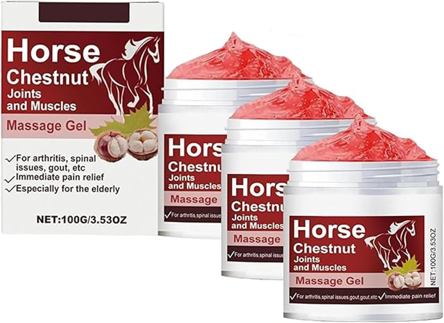 Extra Strong Warming Horse Balm,Joints and Muscles Massage Gel,Foot Relief Gel,Fast Acting Lymphatic Drainage Joint and Muscle Cream,for All Skin Types