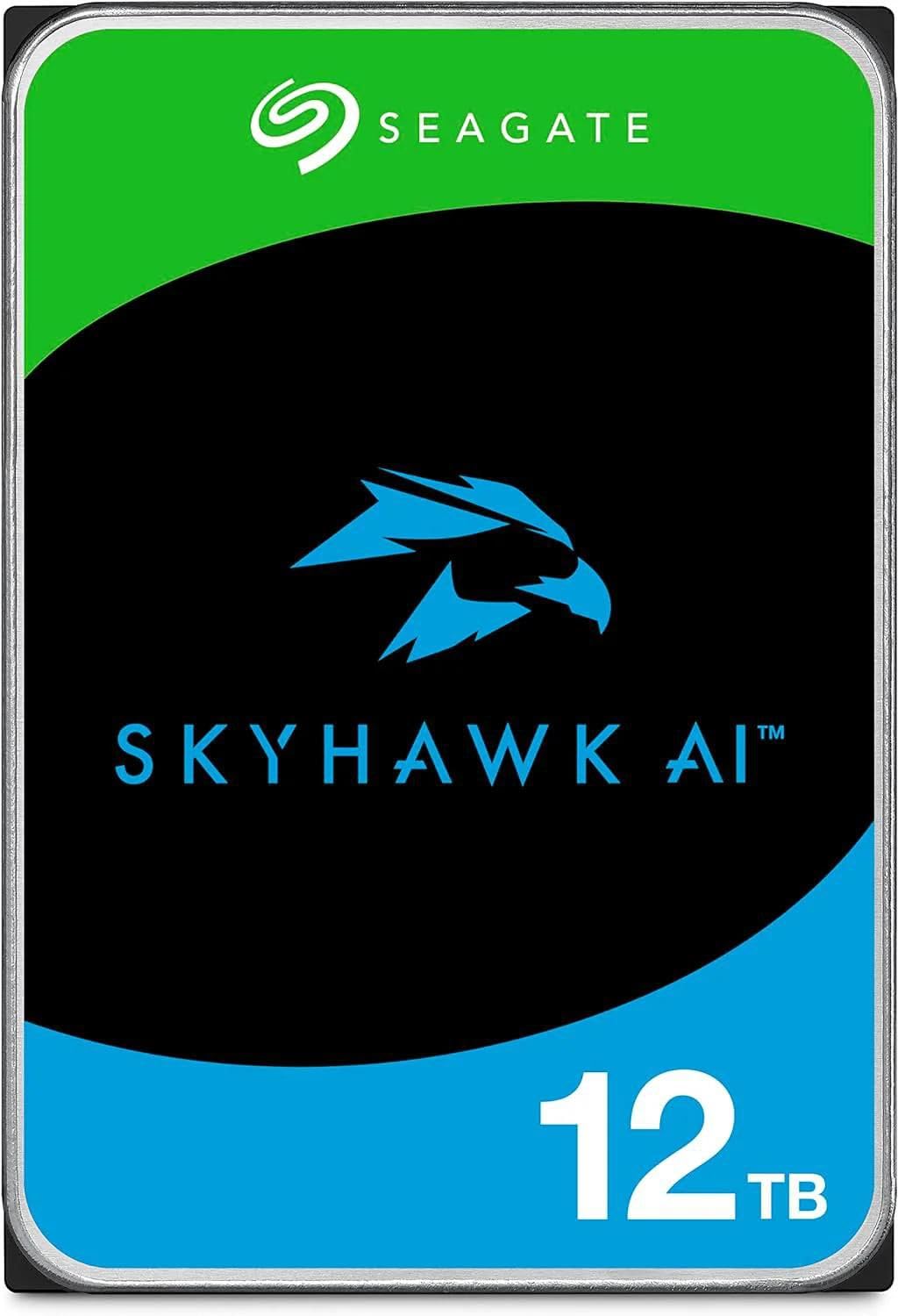 Seagate SkyHawk AI ST12000VE003 - Festplatte - 12 TB - intern - 3.5" (8.9 cm) - SATA 6Gb/s - Puffer: 512 MB - mit 3 Jahre Seagate Rescue Datenwiederherstellung