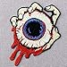 Catch The Eyeball with Blood Patch Embroidered Applique Badge Iron On Sew On Emblem