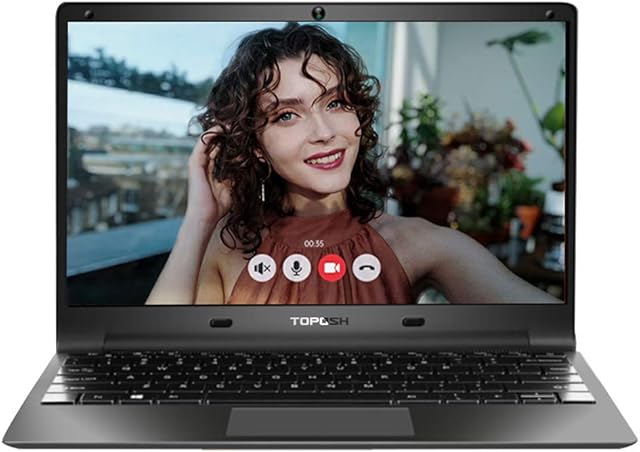 TOPOSH PC Laptop Windows 10 Computer 11.6 Inch Notebook 12GB RAM+128GB SSD Celeron J3455 Quad Core 1.5GHz Processor Graphics with TF Card Slot WIFI Bluetooth- Black