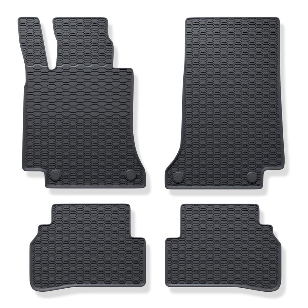 Mossa Alfombrillas de Goma adecuadas para Mercedes-Benz Classe C W205 Familiar, Berlina (2013-2021) Negro - alfombras para Coche