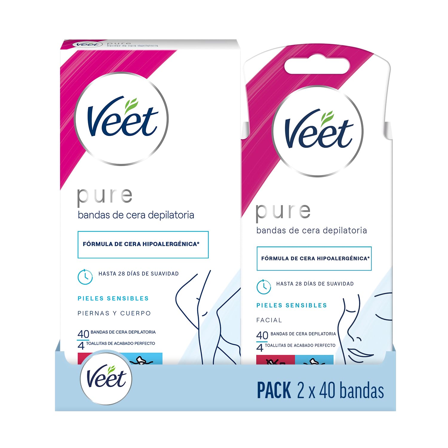 Veet Pack de Bandas de Cera Depilatoria