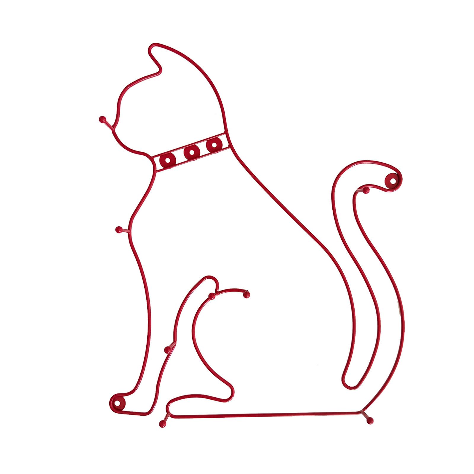 Tsophreniq Practical Iron Wall Hook for Organizing Entryway Bedroom Featuring Cartoon Cats Functional and Simple Decors Cats Wall Hook