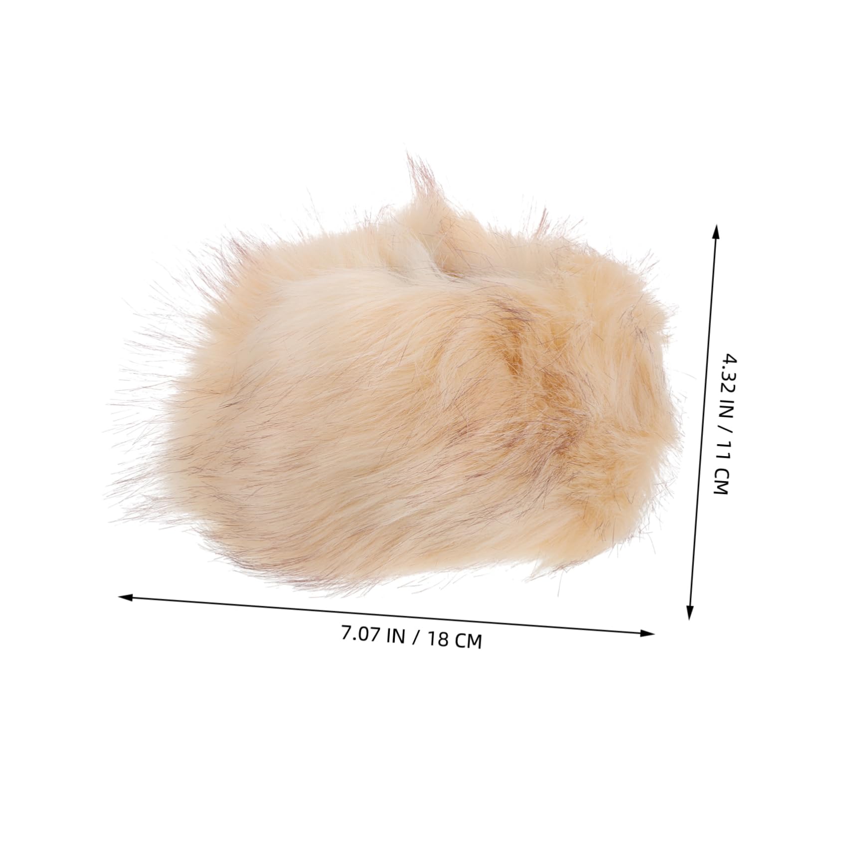 FOMIYES 1 Pair Fluffy for Women Soft Faux Fur Arm Warmers Elastic Winter Wrist Bands Cozy Beige Furry for Fashionable Outfits and Cold Weather Wear