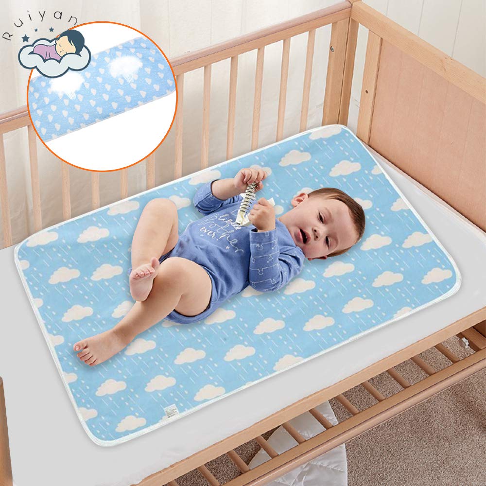 2er-Pack Wickelunterlage für Babys und Kleinkinder, faltbar, groß, wasserfest, waschbar, für Neugeborene und Kleinkinder, tragbar, faltbar, neutral, faltbar