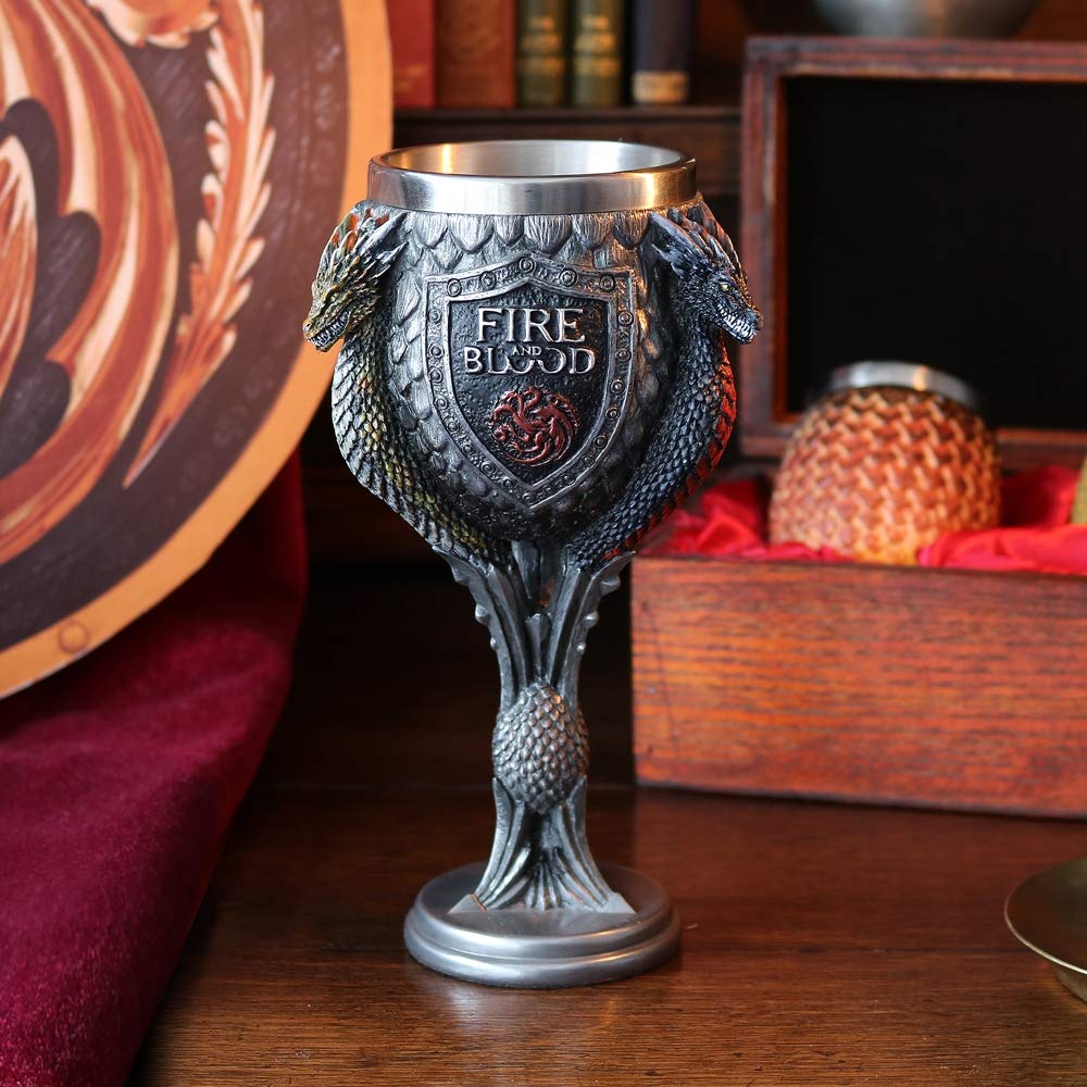 Nemesis Now Casa Targaryen Cáliz Juego de Tronos Cáliz 23cm Gris