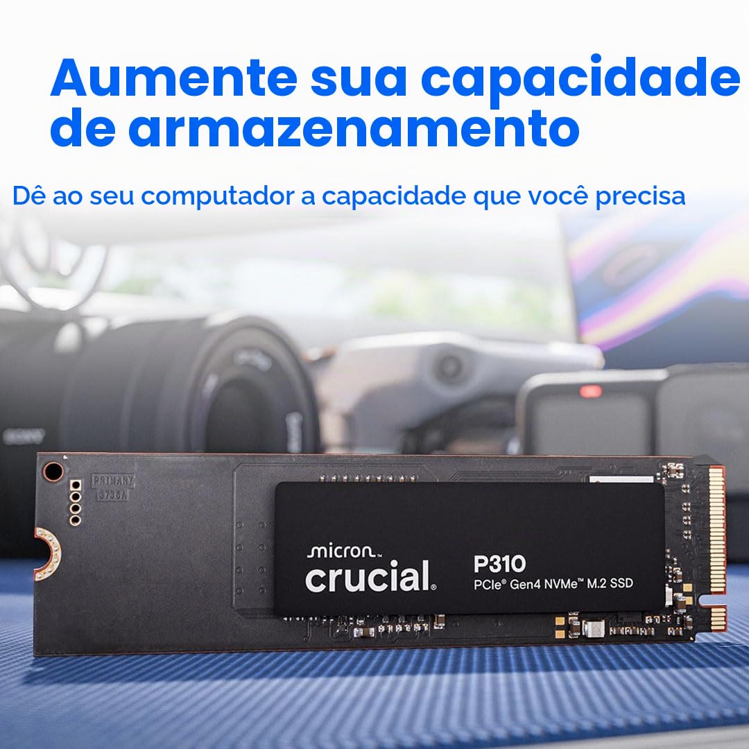 Crucial SSD P310 1TB 2280 PCIe Gen4 3D NAND NVMe M.2 – Até 7.100