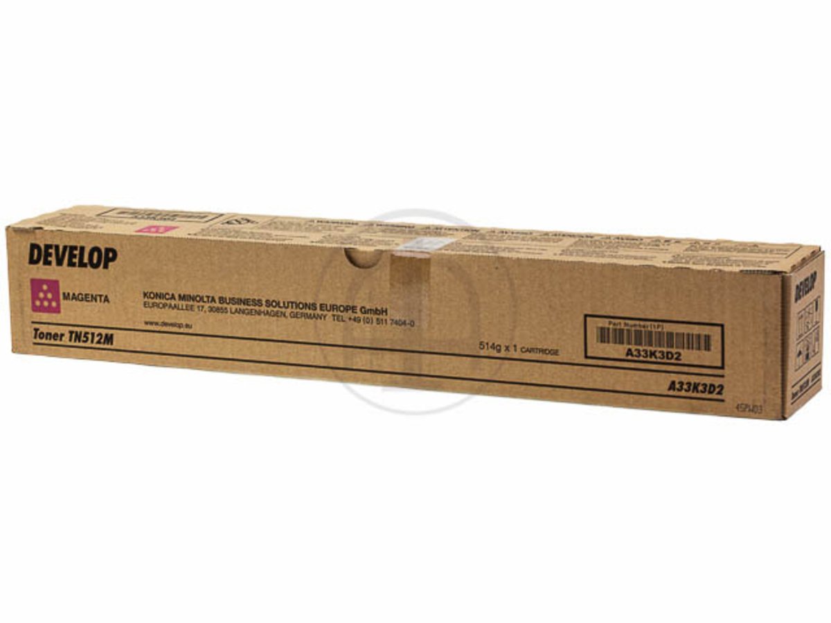 Toner magenta original TN-512 M pour Develop Ineo + 454 e référence A33K3D2