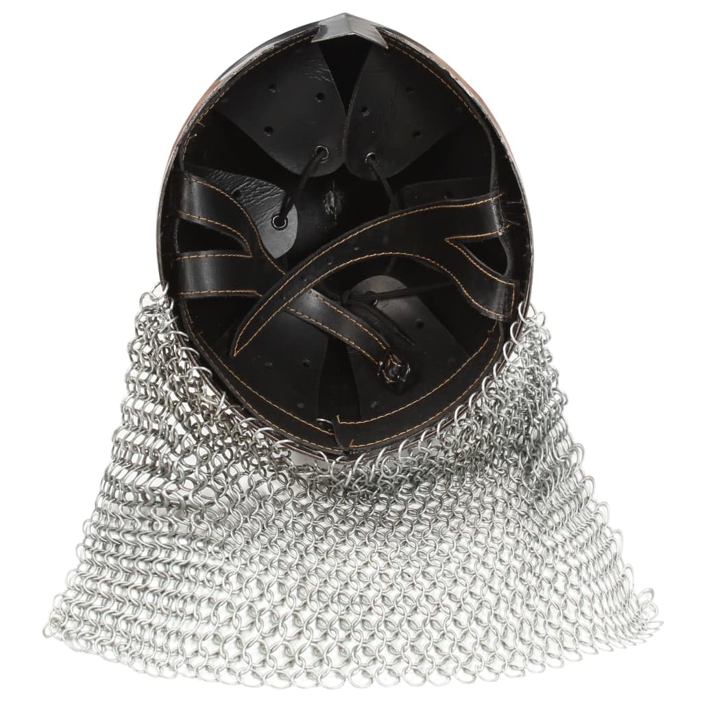 Genérico Réplica de Casco de Caballero Antiguo Larp Acero Plateado,Arte y Ocio,Hobbies y Artes Creativas,Coleccionables,Armas coleccionables,Multicolor,1.89 kg,286211