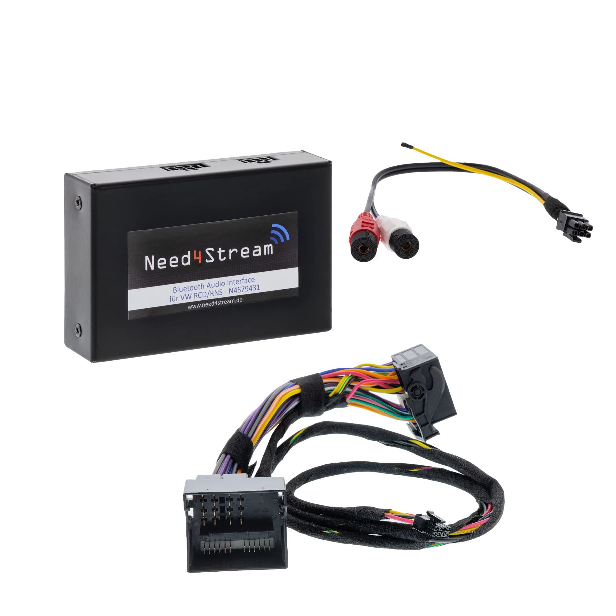 N4S79431 Adattatore Bluetooth Auto compatibile con VW, Skoda e Seat, adattatore audio con display del titolo per RCD/RNS adatto a iPhone e Android