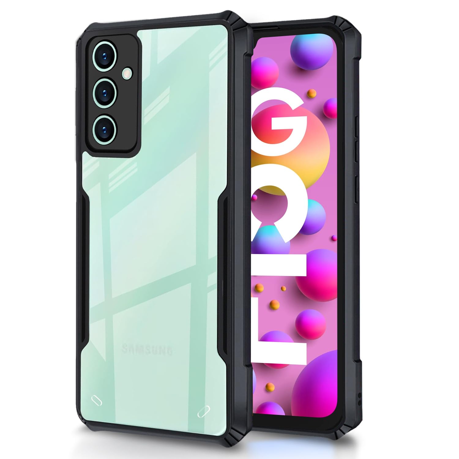 SHINESTAR Samsung Galaxy M15 5G / F15 5G Back Cover Case | Ultra Thin 360 Degree Protection Crystal Clear Tranparent Bumper Back Cover Case for Samsung Galaxy M15 5G / F15 5G - Black (B0CY3SQ5KZ) Amazon Price History, Amazon Price Tracker
