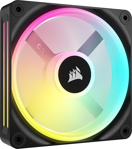 Corsair iCUE LINK QX120 RGB 120mm Magnetic Dome RGB Single Fan - Black - Single (120mm) - Black