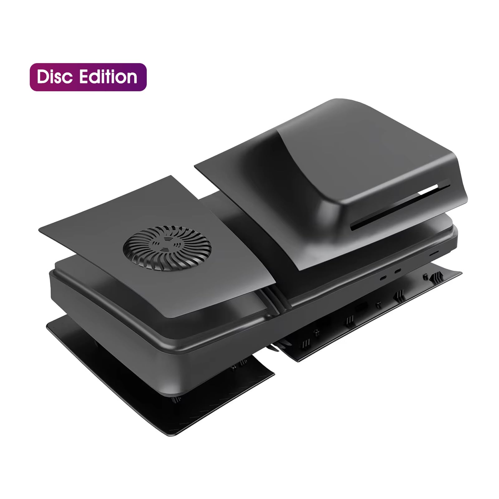 Placas frontales para consola PS5 Pro, cubiertas de placas frontales de repuesto con ventilación de refrigeración y filtro de polvo, placa de panel lateral antiarañazos a prueba de polvo, placas PS5