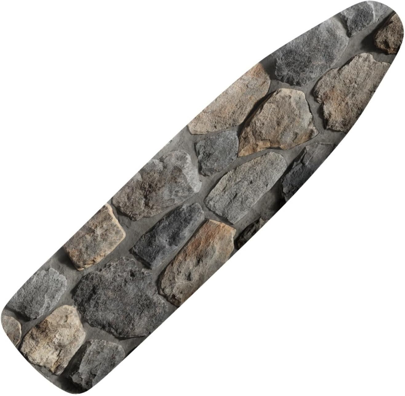 Iron Board Cover with Padding Standard Size Stone Wall Texture Design Padded Ironing Board Covers 15x54 Heat Reflective Extra Thick Wide Non Stick Scorch and Stain Resistant Heatproof