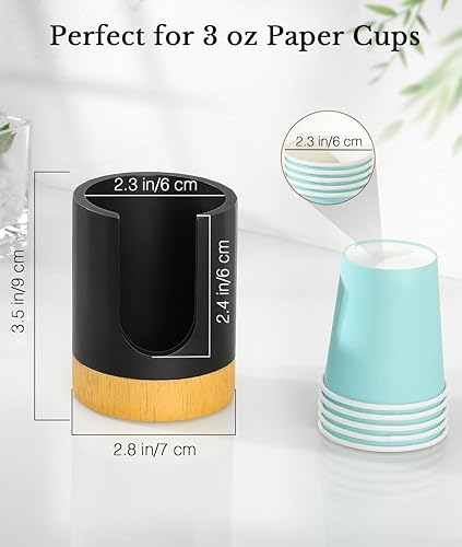 Miniatura 5 de Luxspire Dispensador de tazas de baño, dispensador de vasos Dixie de 3 onzas, esenciales para baño de invitados, dispensador de tazas de resina,