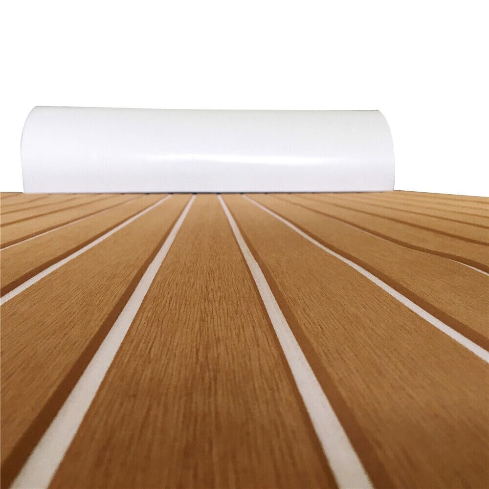 Teak Eva pianka do łodzi, wykładzina podłogowa, samoprzylepna, 90 x 240 cm, nadaje się do jachtów morskich, do konserwacji wykładziny podłogowej