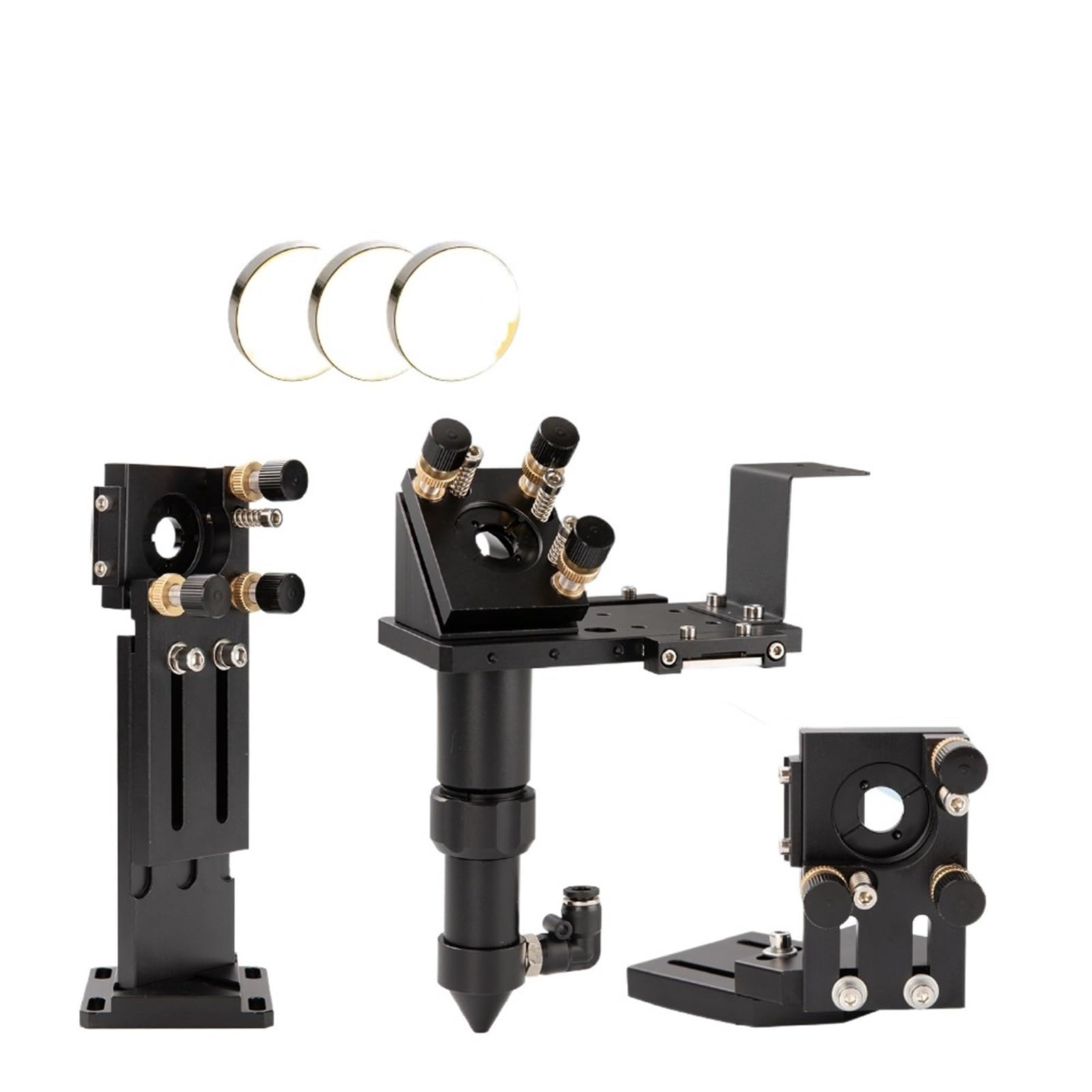 CO2 Laser Head GaAs Lens Set D18 FL38.1 D20FL50.8/63.5/101.6mm Integrative Mount Dia.25 Si Mirror for Laser Cutter(D20F101 Set)