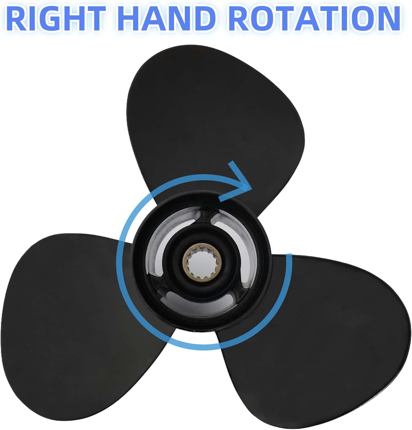 58100-88L30-019 11 5/8 X 12 Inch 3 Blades 13 Spline Tooth RH Rotation Propeller for Suzuki 35-65 HP Aluminum Alloy 11.6 X 12 Boat Prop with Hub Kit