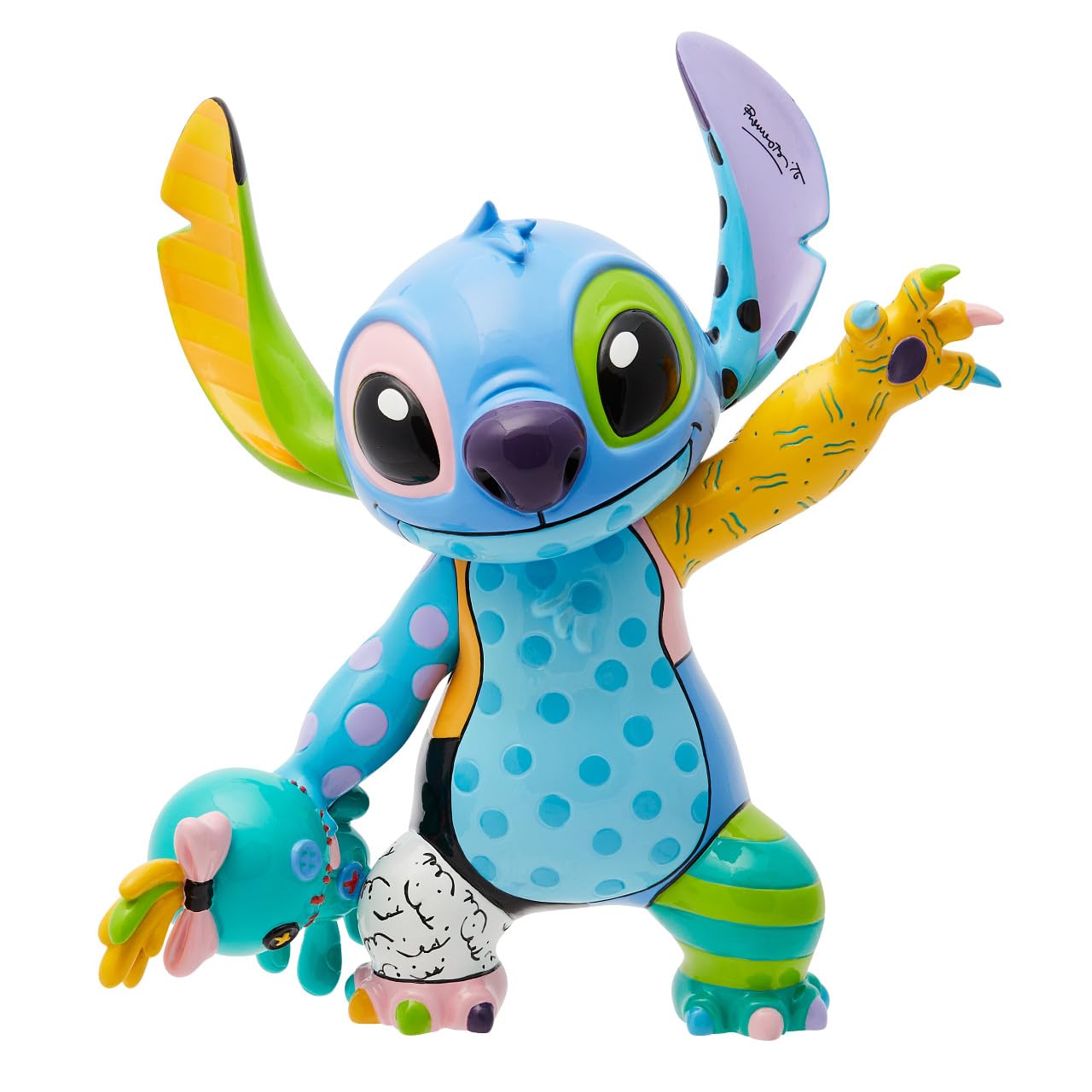 Disney Britto Lilo and Stitch Posing Holding Scrump The Doll Figurine, 8.125 Inch, Multicolor