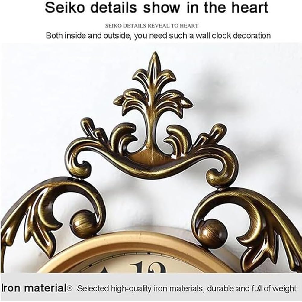 Reloj de Pared silencioso, Reloj Grande,Tamaño pequeño【37.5 * 54cm】