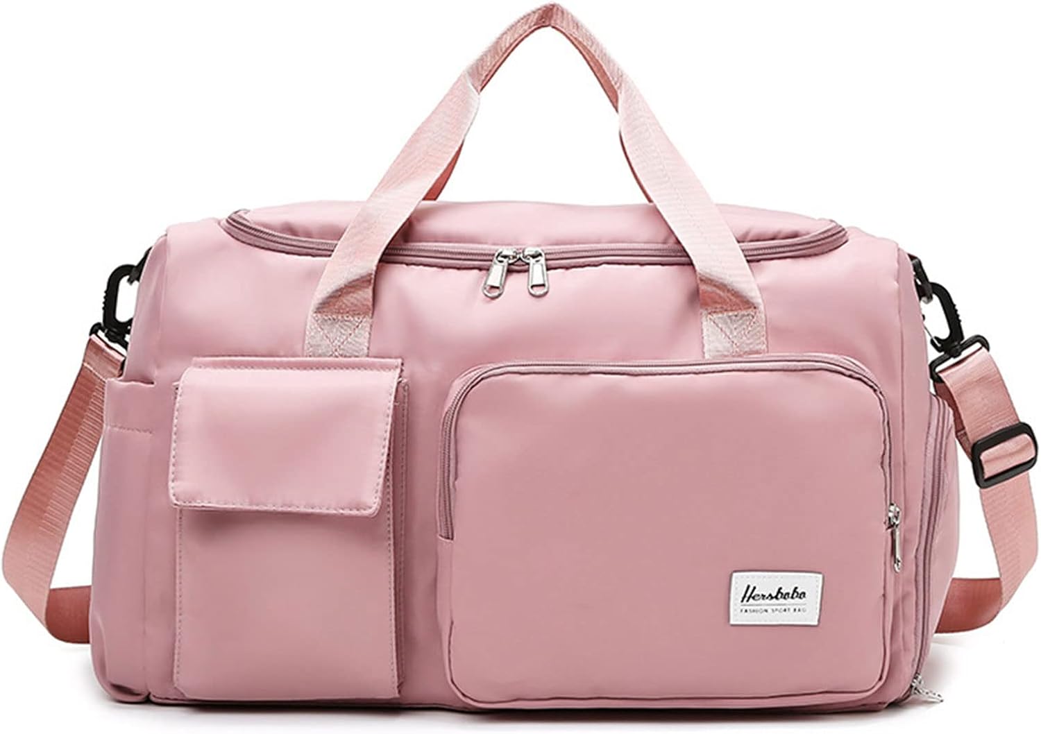 Gym Duffle Bag with Shoe Compartment Wet Pocket, Weekender Travel Bag with Shoulder Straps