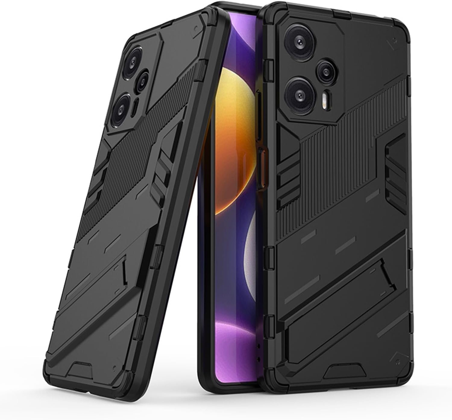 Cover Morbida + 3 Vetri Temperati Per Xiaomi POCO F5 5G | Custodia 4 In 1 TPU Trasparente Antigraffio - 3