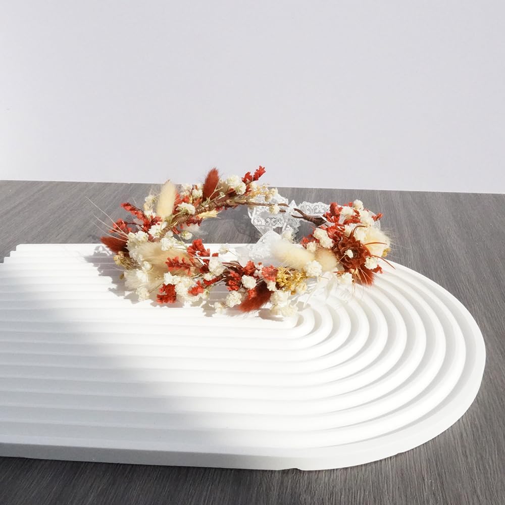 Wedding Dried Flower Crown/Baby's Breath Crown/Flower Girl Crown/Newborn Crown/Boho Bride Crown (Adule)