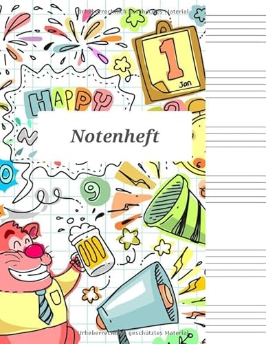 Notenheft: Notenheft,notenblatt leer,notenheft blanko,Dickes Notenbuch - 100 Seiten - hohe Qualität