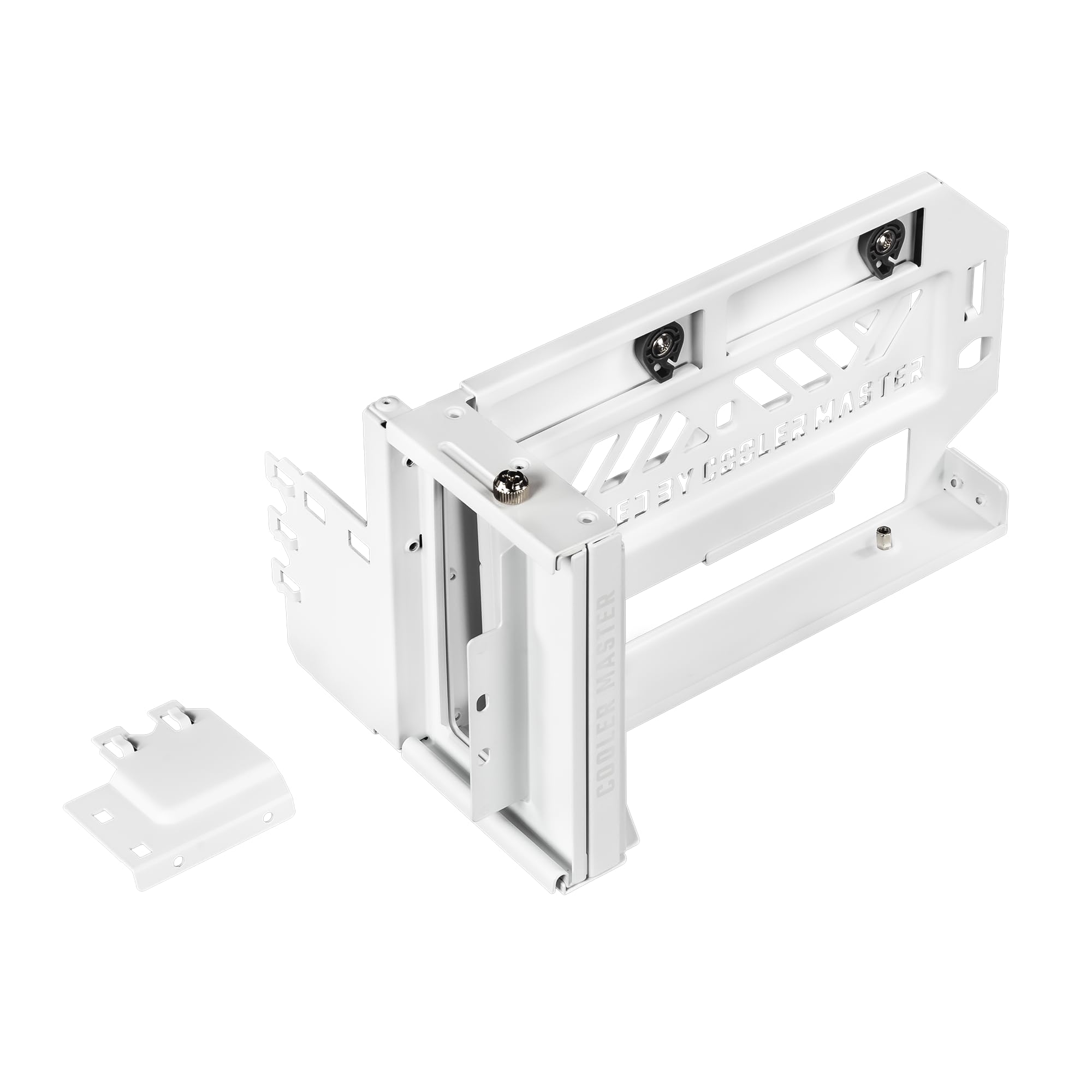 Cooler Master Porta schede GPU verticale Gen5 con cavo riser PCIe 5.0 x16, supporto per scheda grafica regolabile per custodie E-ATX, ATX e Micro-ATX, supporta GPU a triplo slot, bianco