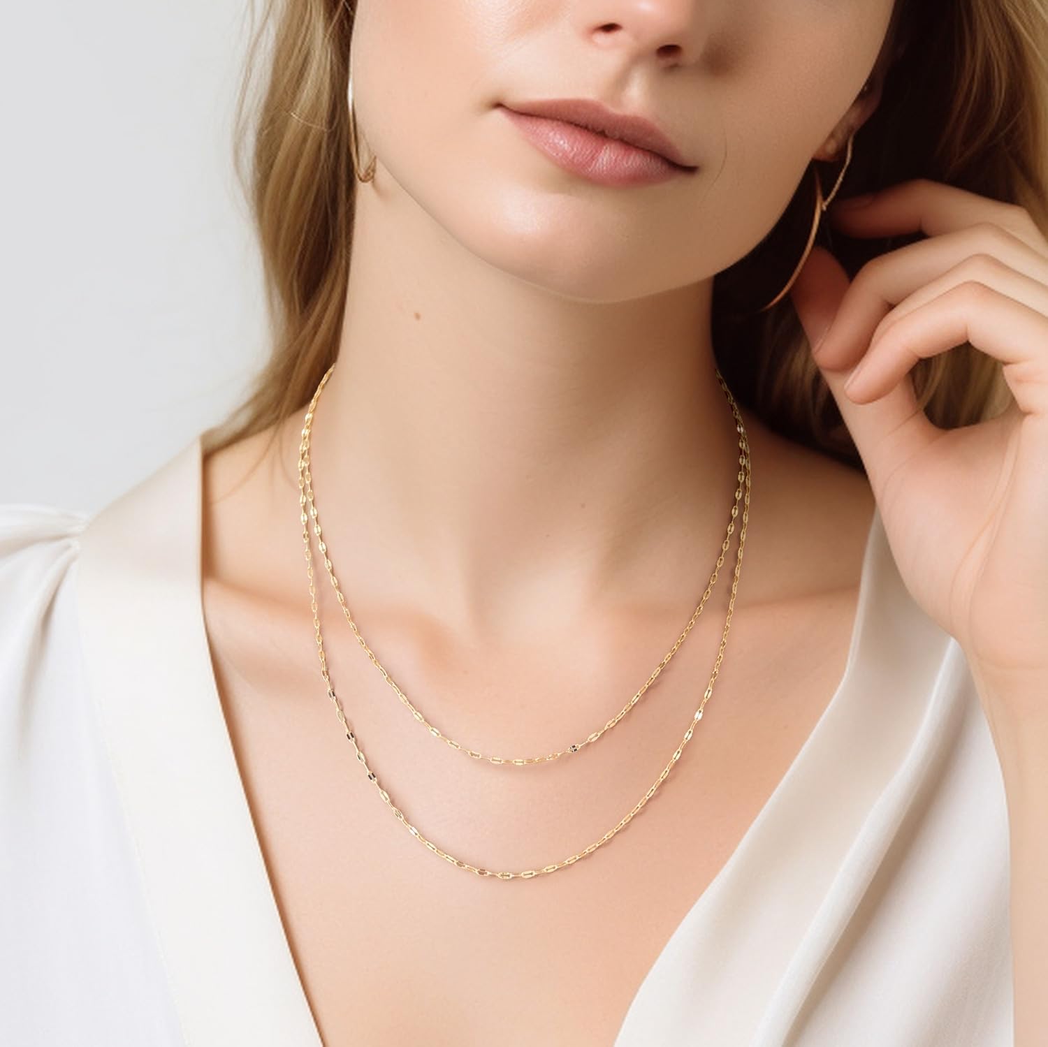 14K Gold Chain for Women 14K Gold Necklaces for Women Trendy Layered Necklaces for ... - Image 6