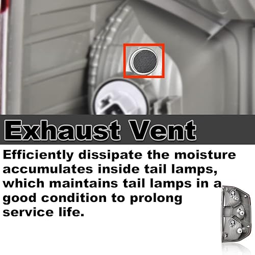 Miniatura 7 de CHEDA Repuesto de lámpara trasera roja compatible con camioneta Toyota Tundra 2014 2015 2016 2017 2018 2019 2020 2021 izquierda