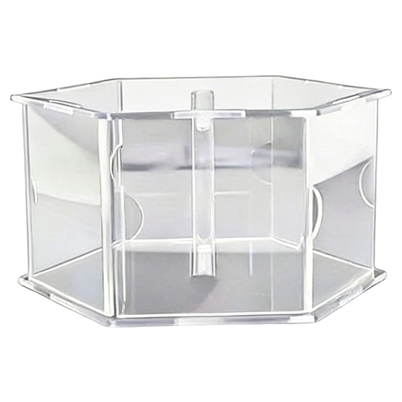 Soporte Hexagonal de acrílico para Pasteles, Recipiente Decorativo rellenable, Plato para Pasteles, Plato para exhibir postres, Ideal, 25cmx10cm