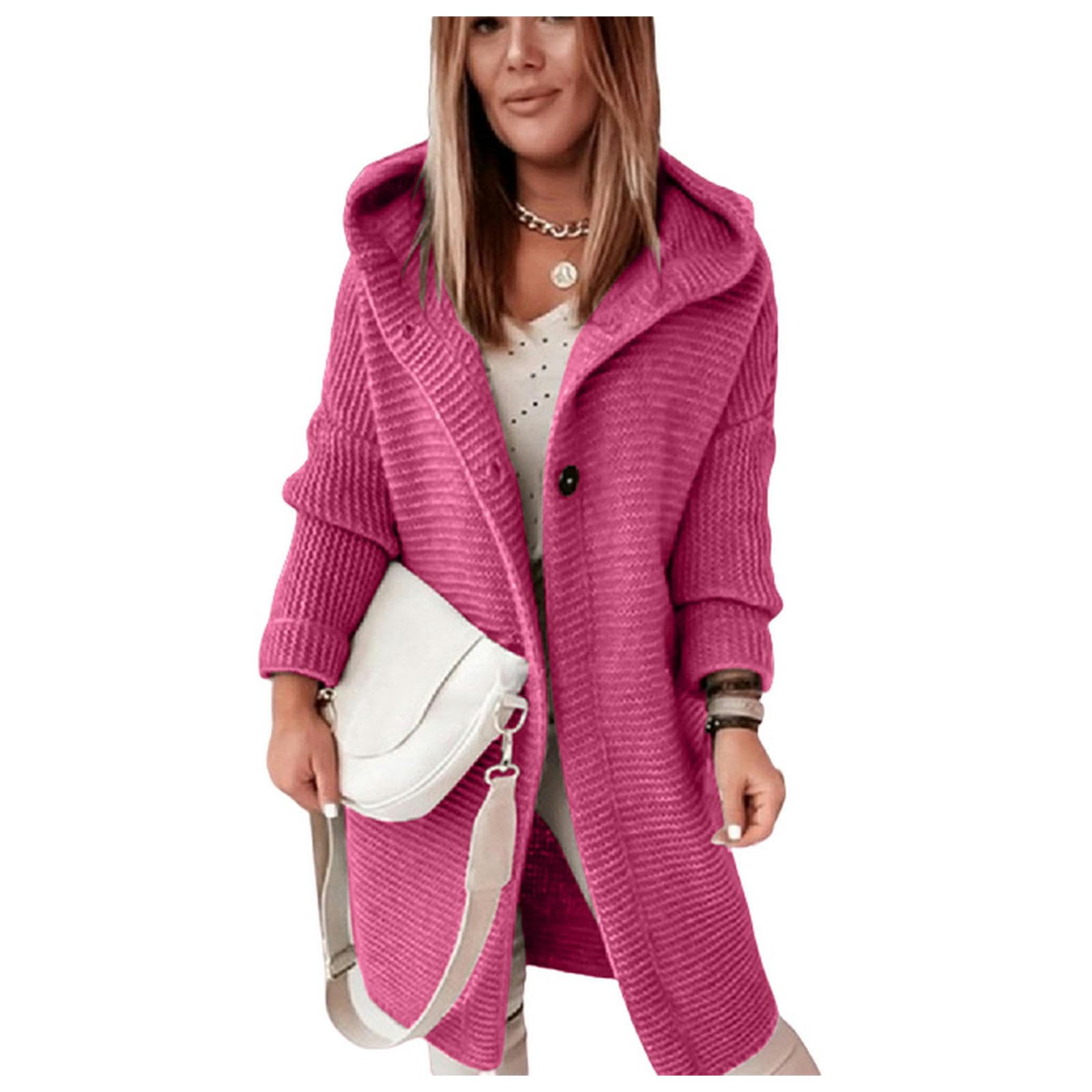 TEidea Rebeca Mujer Verano Cárdigan De Mujer para Invierno: Jersey Abierto De Punto Suelto con Mangas Largas - Jersey para Otoño/Invierno