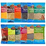 PNS Premium Indian Spice Kit - 8 Essential Indian Spices - Premium Quality - Perfect Refill for Kitchen Spice Tins, Masala Dabba (PREMIUM SPICE KIT, 100 g (Pack of 12))