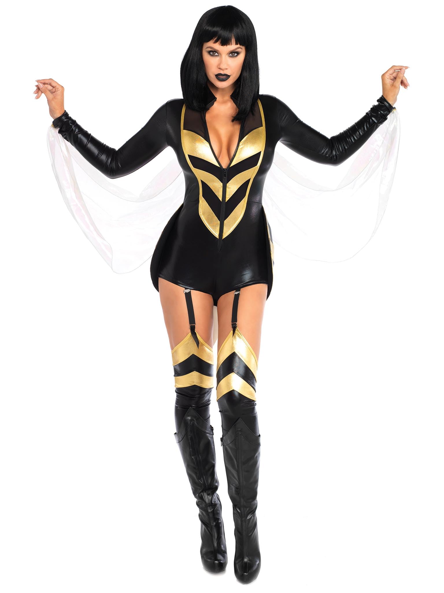 Leg Avenue Hornet Wasp Honey, Accesorios Mujer, Negro (Black, Gold), (Talla del Fabricante: SmallUk 6-8)