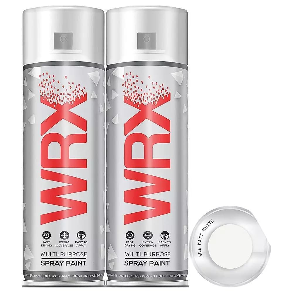 WRX Matt White 501 Aerosol Spray Paint Multi Purpose Fast Dry 400ml (4)
