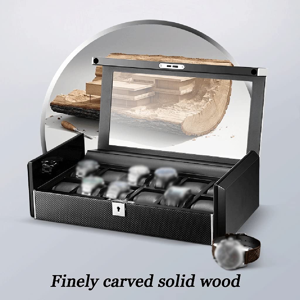 Home Watch Caja de Almacenamiento de Relojes mecánicos con tragaluz Transparente y Pantalla de múltiples Compartimentos, Ideal para Organizar su colección Beauty Comes