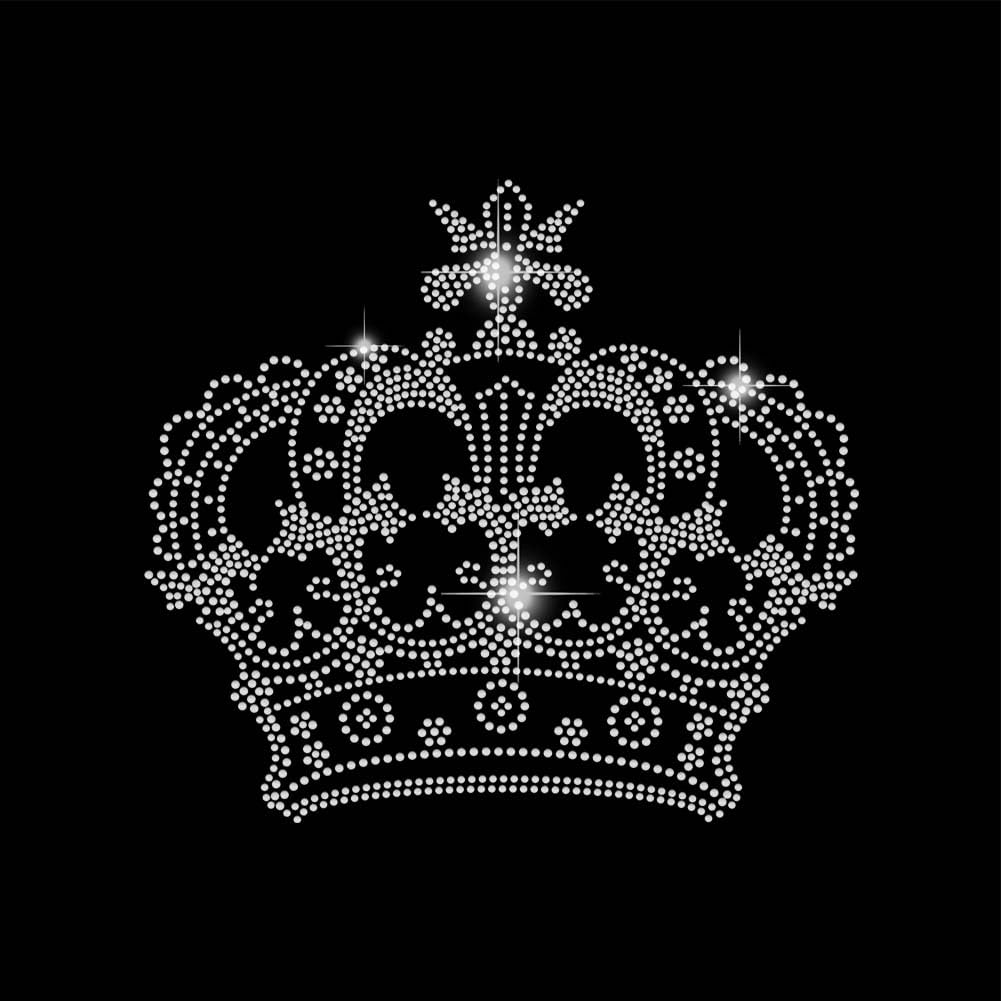 Corona de diamantes de imitación para ropa y bolsas con transferencia de calor SUPERDANT