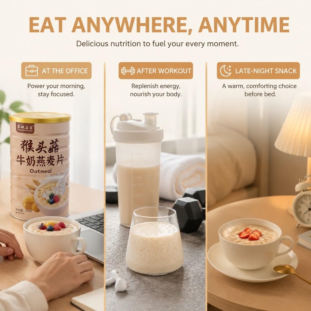 Farina D'avena Al Latte 500 G Sostituto Del Pasto Ripieno Di Cereali For La Colazione Istantaneo
