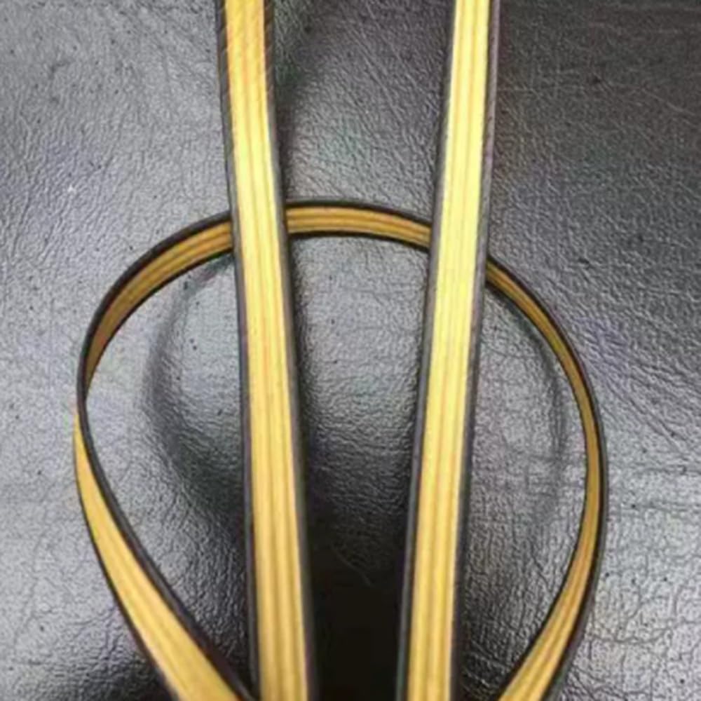Kit de réparation en rotin synthétique, osier plat 8mm PE for meubles de patio extérieur 1 pièce(Gold/Black)