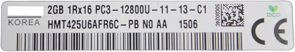 Amazon.co.jp: SK Hynix 2GB DDR3 1Rx16 PC3-12800U HMT425U6AFR6C-PB