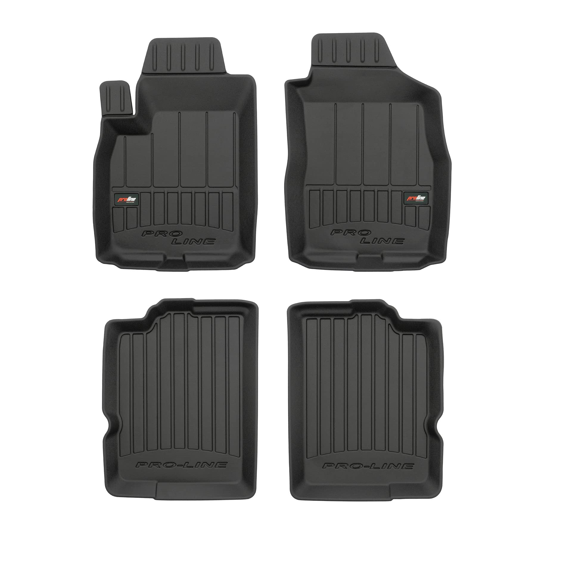 J&J AUTOMOTIVE Tappetini Gomma TPE Per Kia Soul (2014-2020) - Kit 4 Pezzi Su Misura, Inodori, Antiscivolo, Nero - Facili Da Pulire - 3