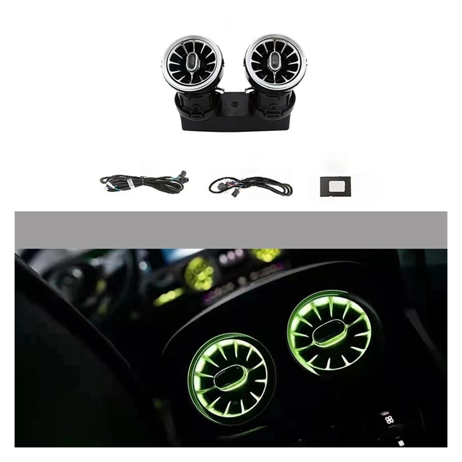 64 Color Colorful Luminous Rear Air Outlet Compatible with Mercedes Benz G-Class W464 2019 2020-2022 Rear Air Outlet Atmosphere Light