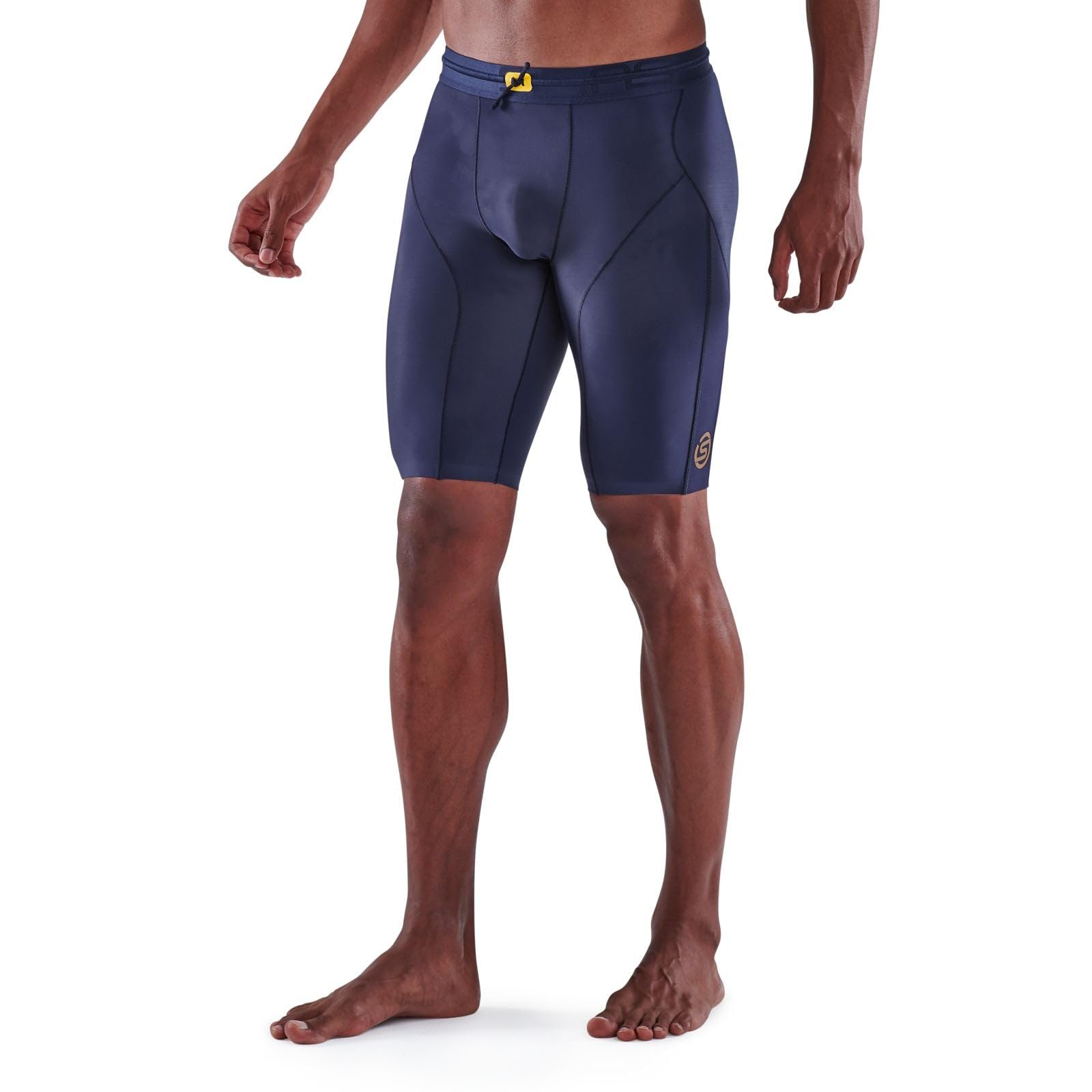 Skins Series-5 Half Tights Herren blau Größe S 2022 Laufsport Shorts